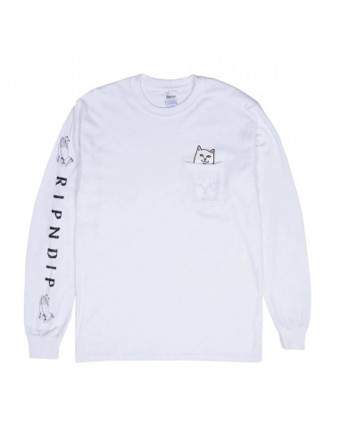 Ripndip Pocket Longsleeve T-Shirt Lord Nermal White Venez découvrir notre 