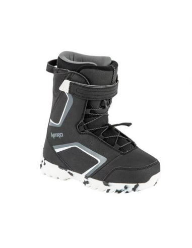 Nitro Youth Droid QLS Snowboard Boots - Black / White / Charcoal Venez acheter