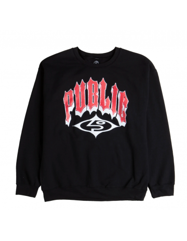 Public Dispute Crewneck - Black Les êtres humains sont 