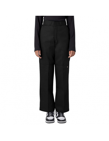 Dickies Womens Loose Fit Double Knee Pant - Black rembourrage situé sous