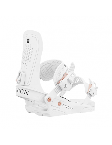 Union Women's 2025 Trilogy Snowboard Bindings - White brillant des détails fins